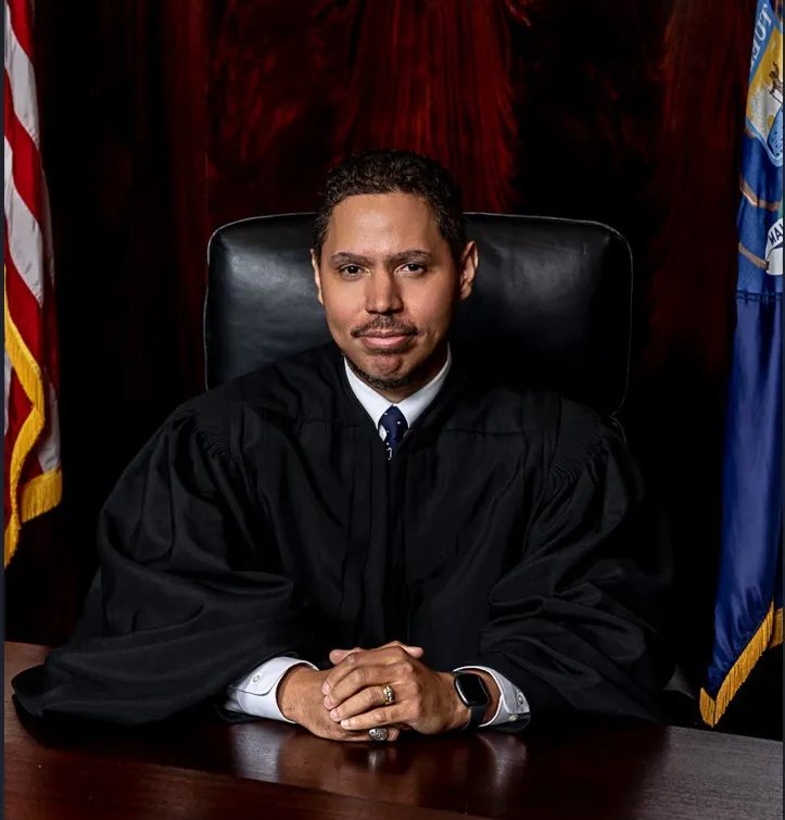 Justice Noah Hood in his robes